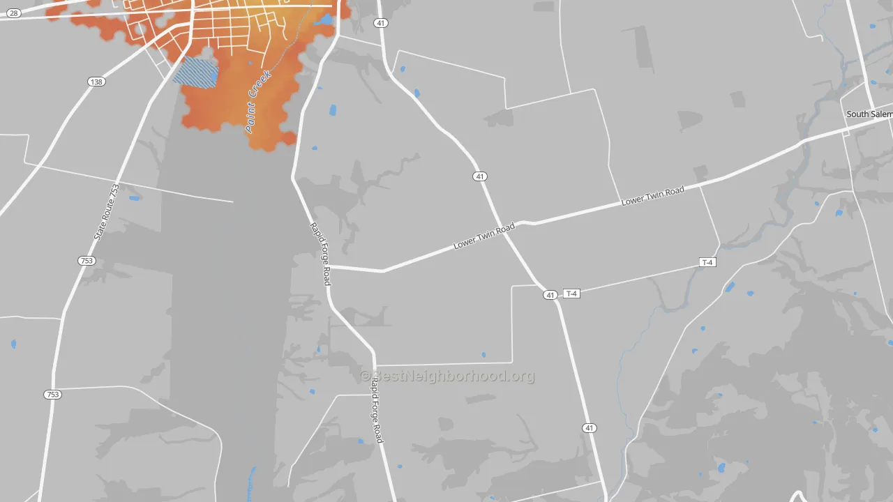 Bike Grade map of Thrifton, OH