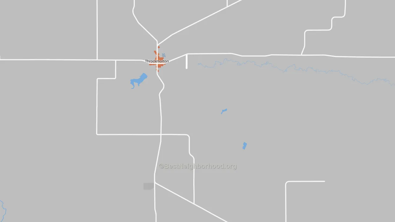 Bike Grade map of Throckmorton County, TX