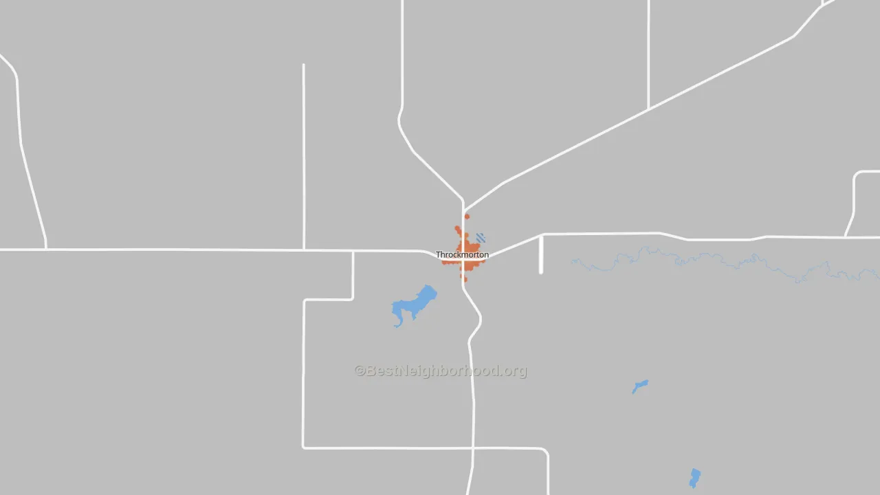 Bike Grade map of Throckmorton, TX