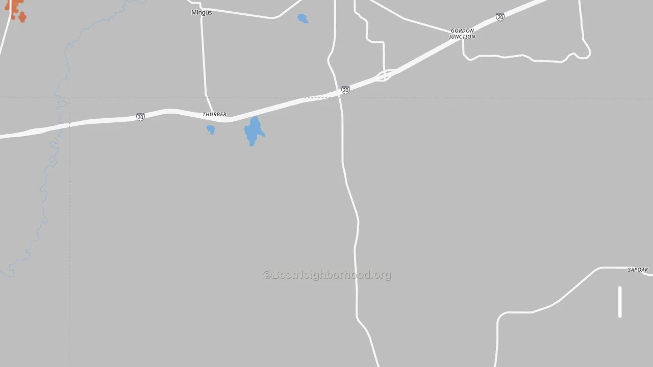 Bike Grade map of Thurber, TX