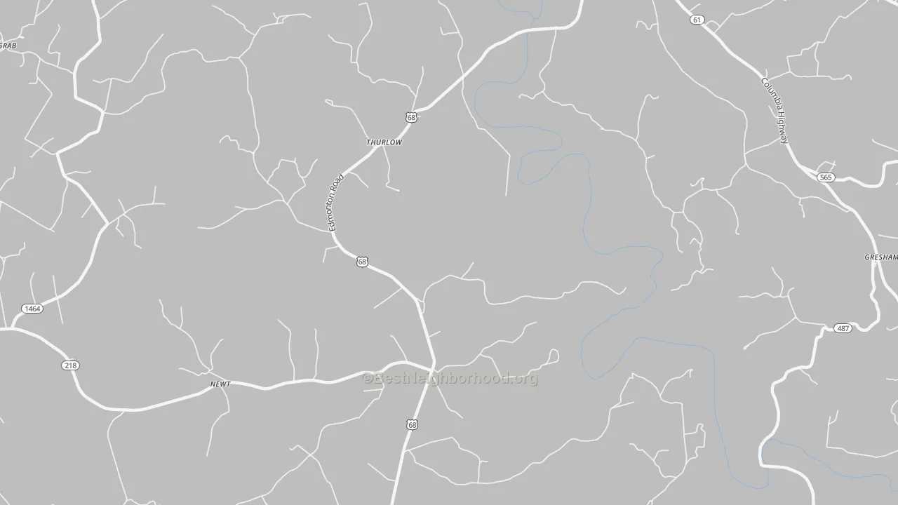 Bike Grade map of Thurlow, KY