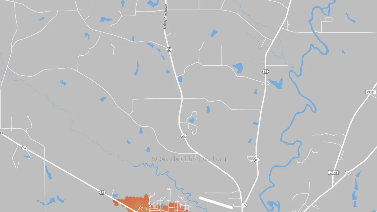 Bike Grade map of Thurston, AL
