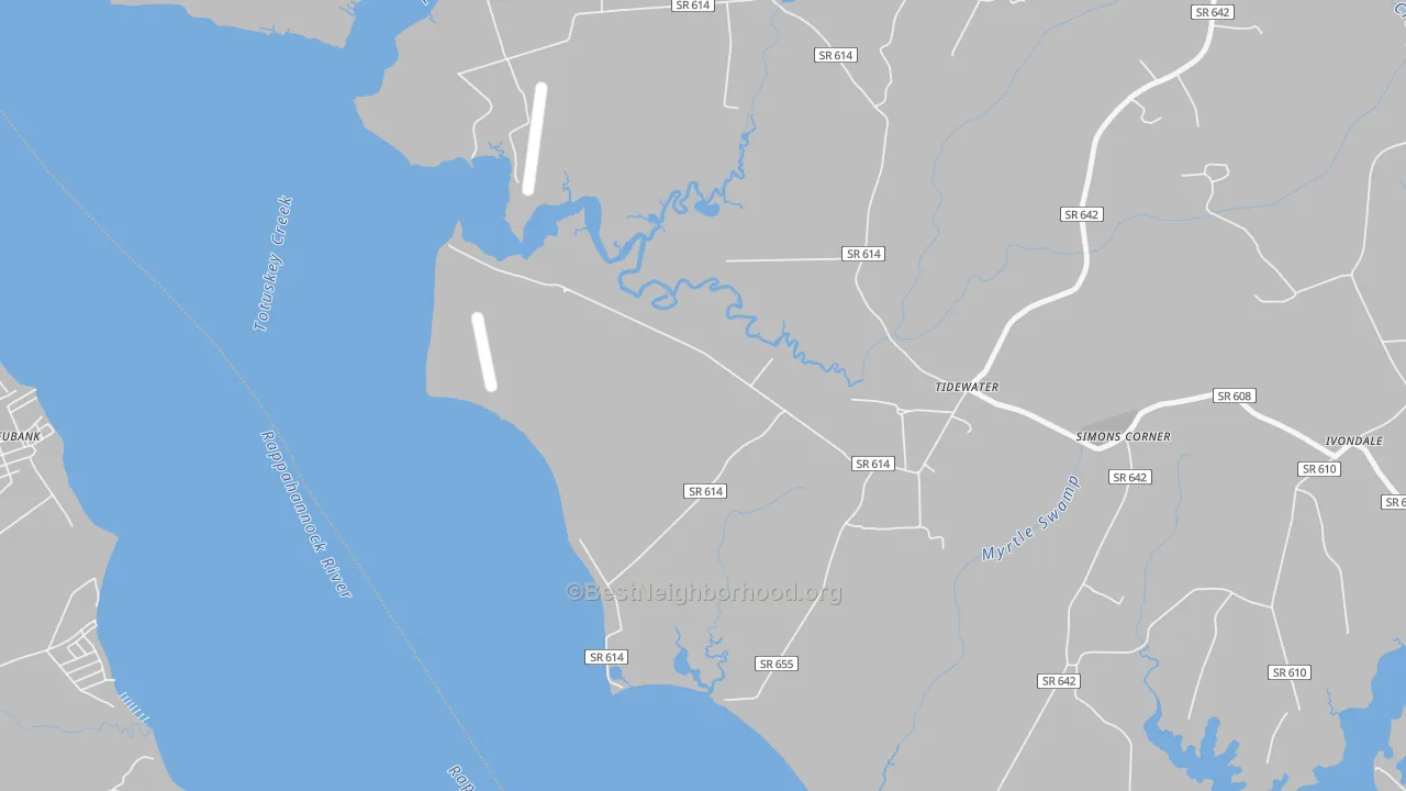Bike Grade map of Tidewater, VA