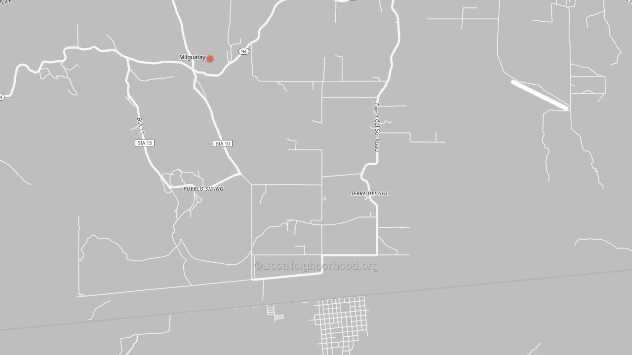 Bike Grade map of Tierra del Sol, CA