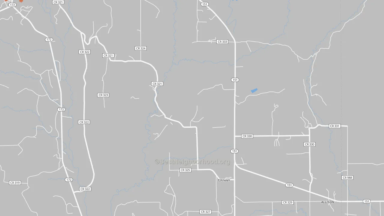 Bike Grade map of Tiffany, CO