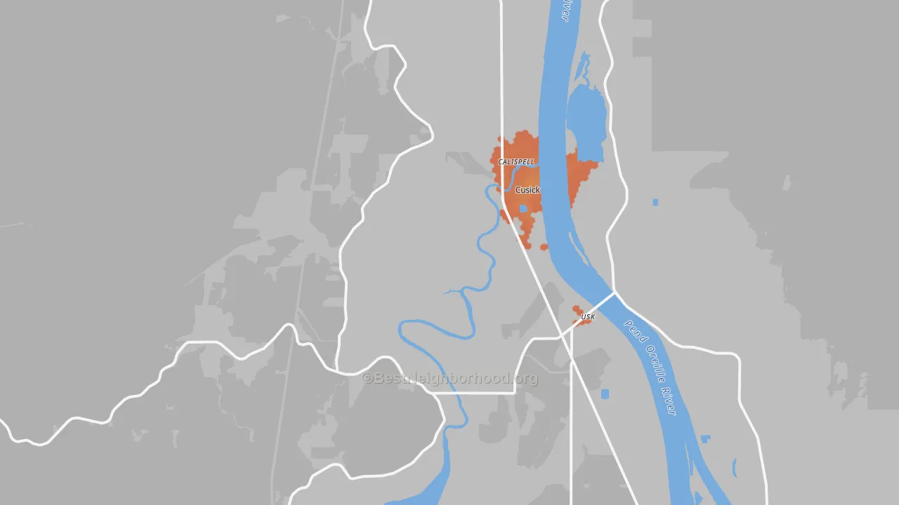 Bike Grade map of Tiger, WA