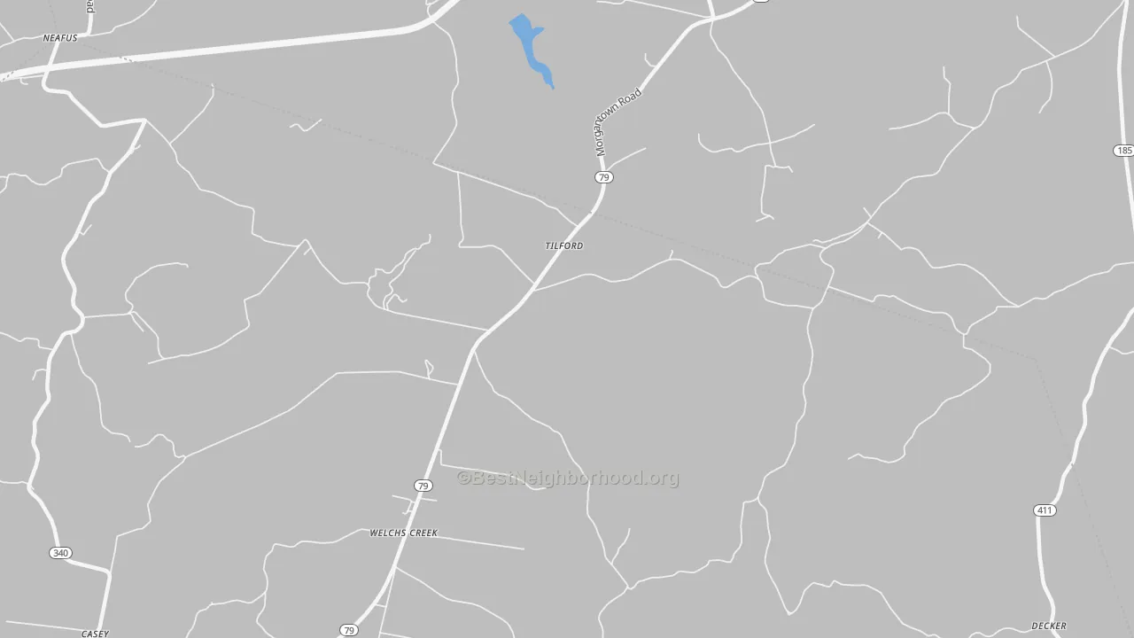 Bike Grade map of Tilford, KY
