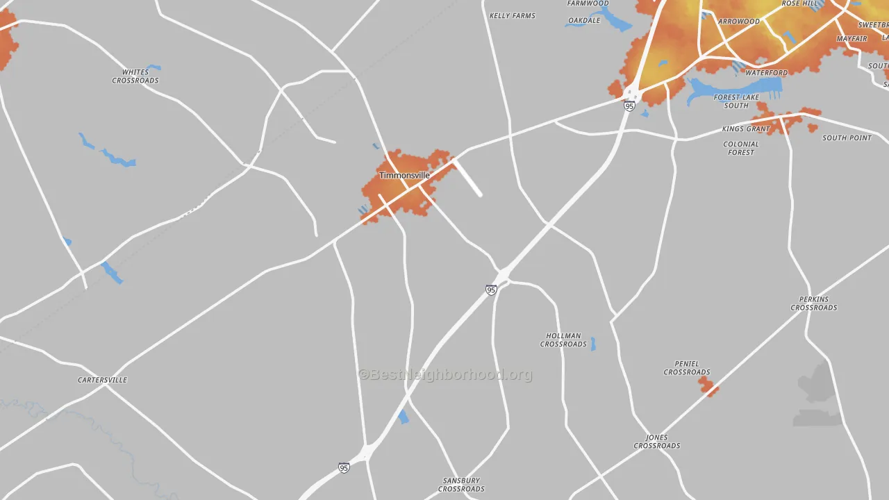 Bike Grade map of Timmonsville, SC