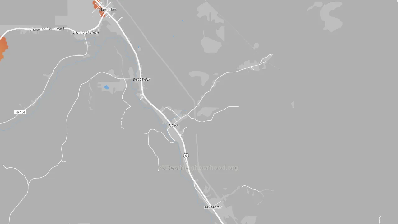 Bike Grade map of Tiona, PA