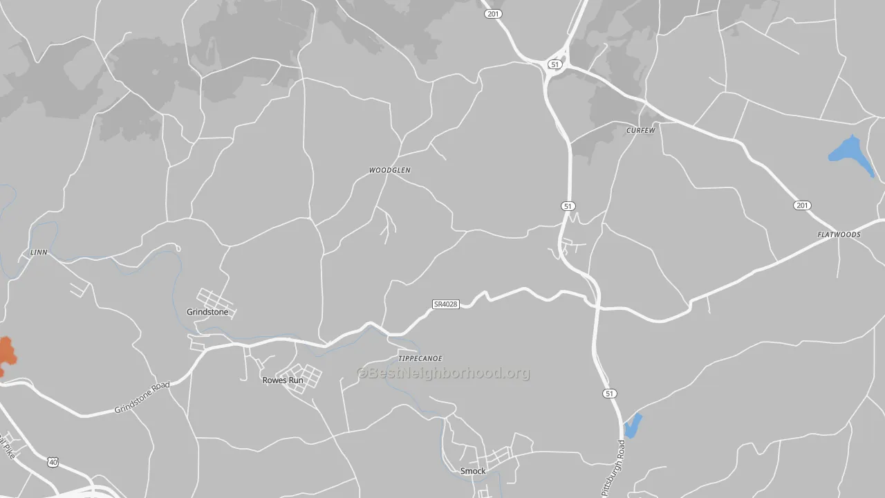 Bike Grade map of Tippecanoe, PA