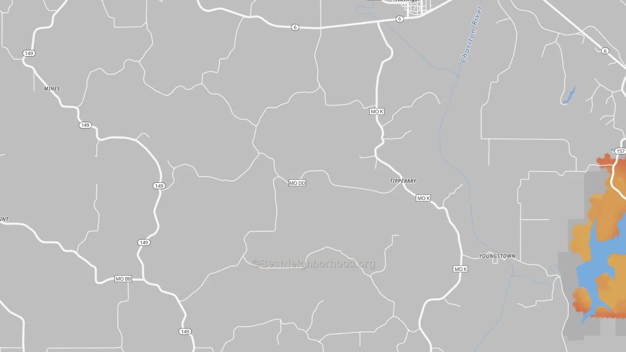 Bike Grade map of Tipperary, MO