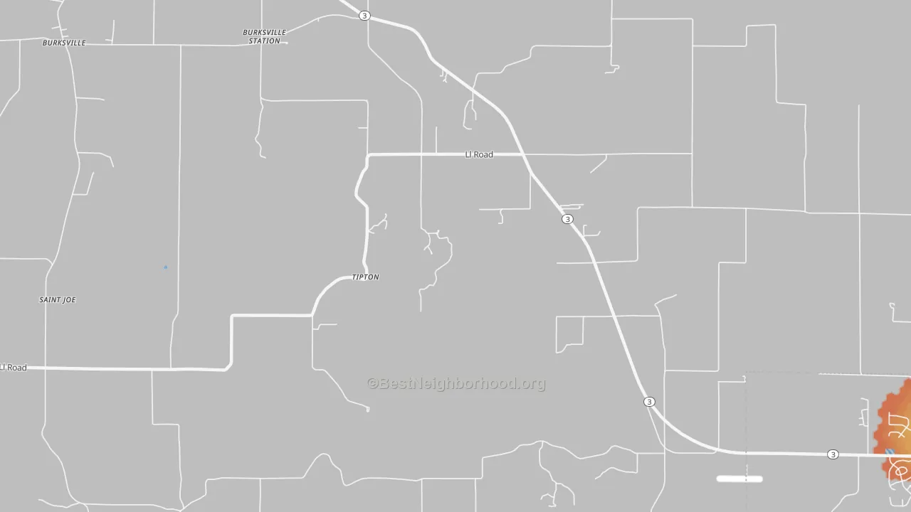 Bike Grade map of Tipton, IL