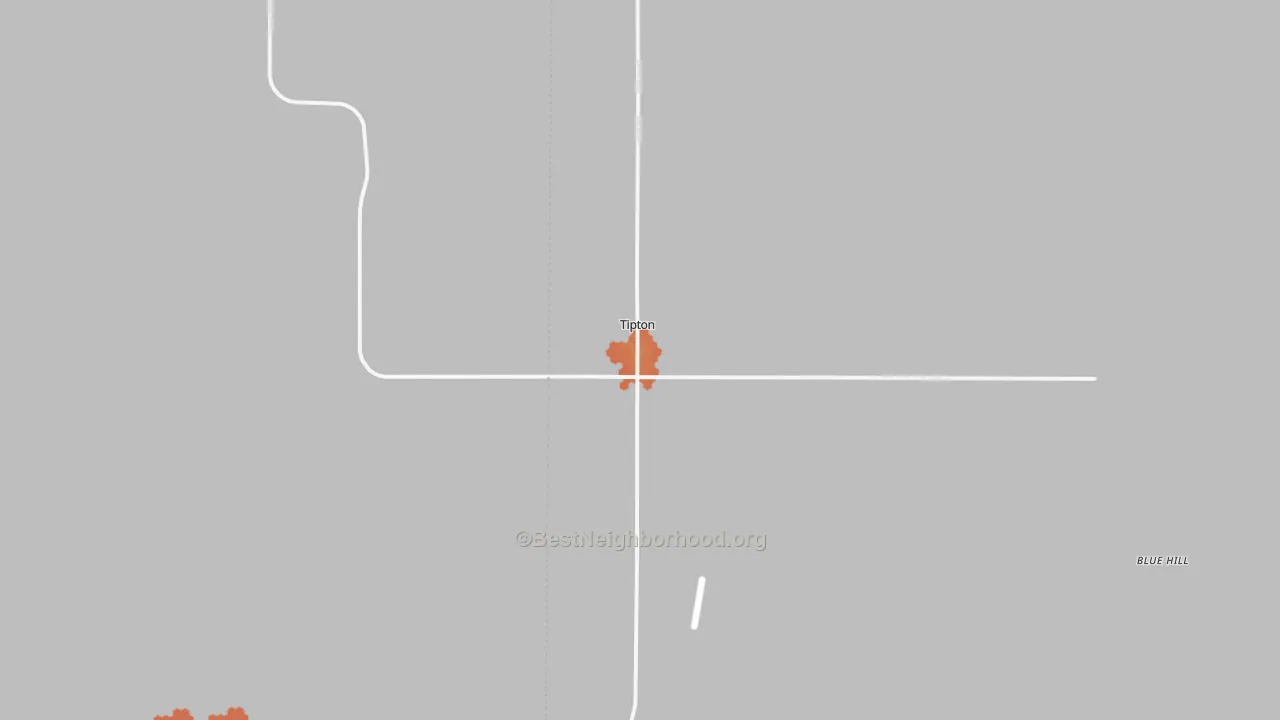 Bike Grade map of Tipton, KS