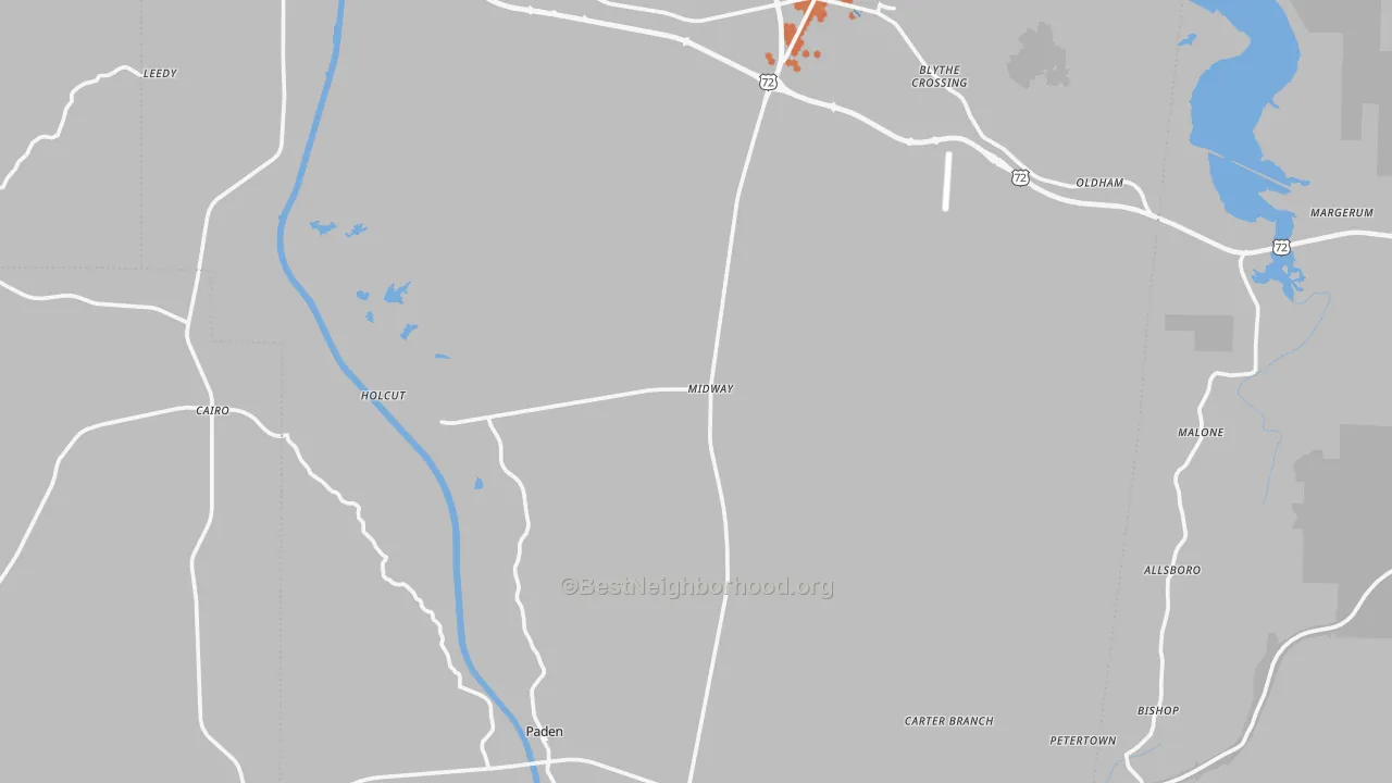Bike Grade map of Tishomingo County, MS