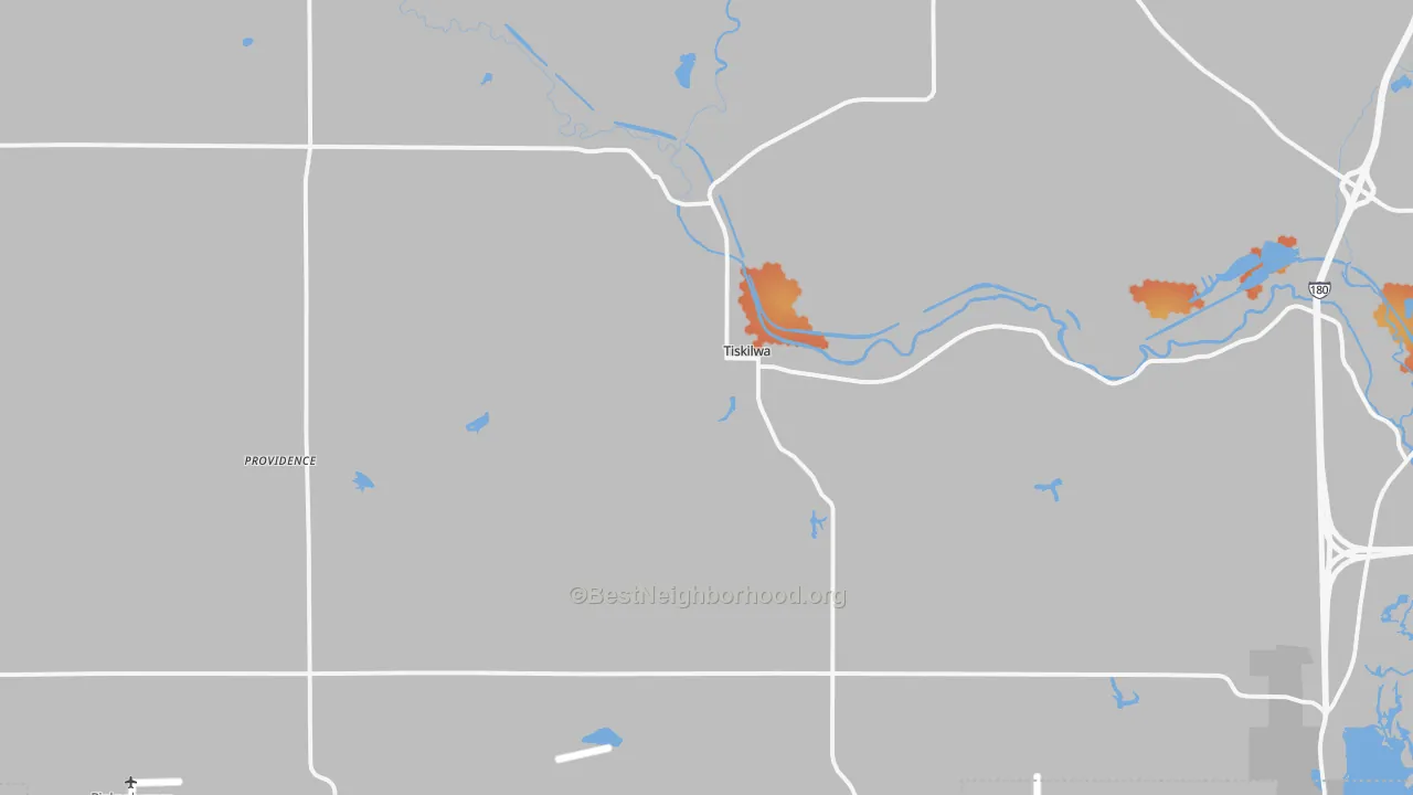 Bike Grade map of Tiskilwa, IL