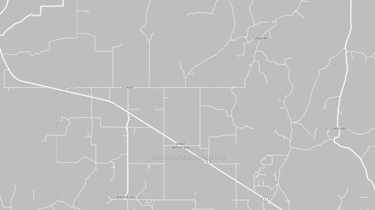 Bike Grade map of Titanic, OK