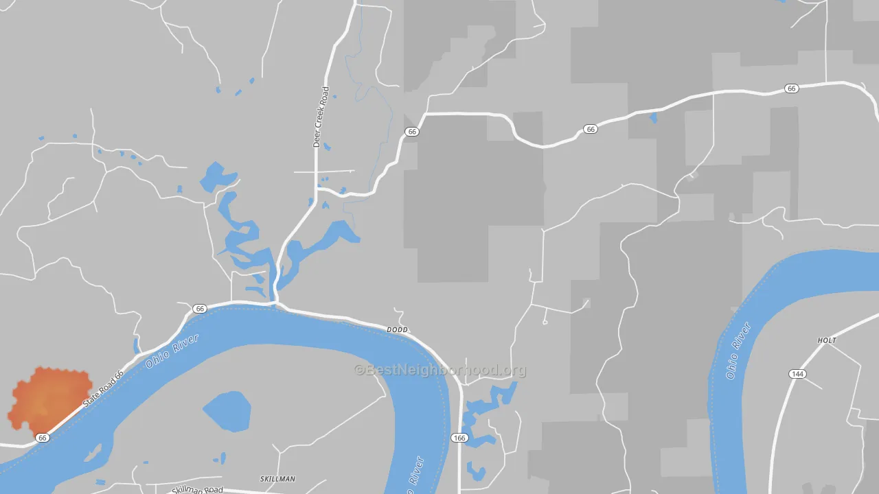 Bike Grade map of Tobinsport, IN