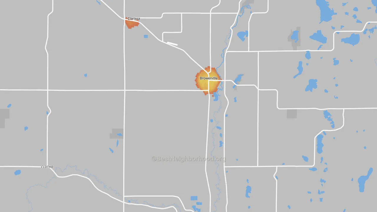 Bike Grade map of Todd County, MN