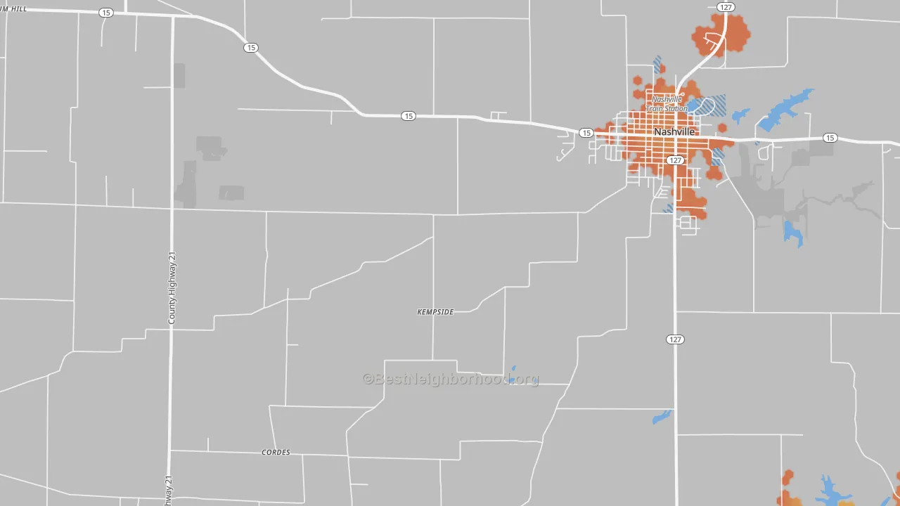 Bike Grade map of Todds Mill, IL