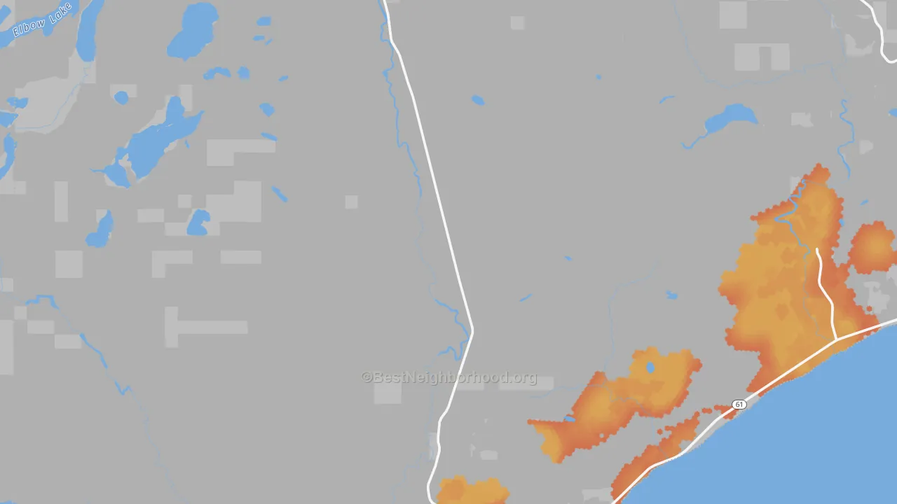 Bike Grade map of Tofte, MN