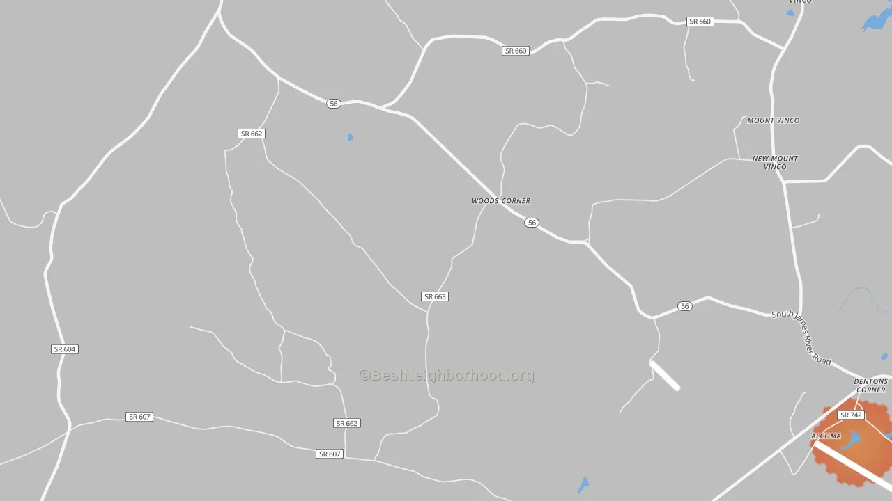 Bike Grade map of Toga, VA