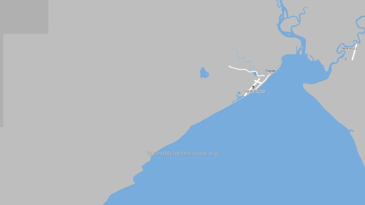 Bike Grade map of Togiak, AK