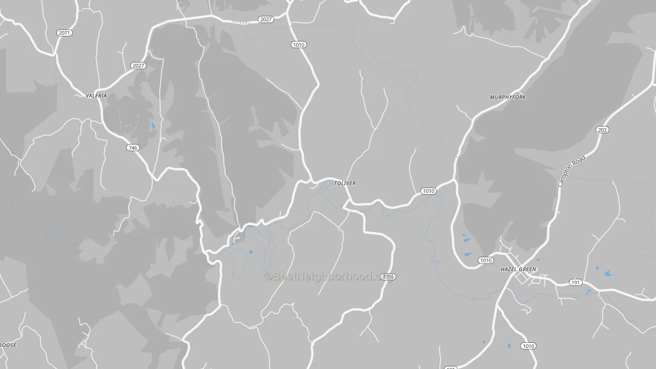 Bike Grade map of Toliver, KY