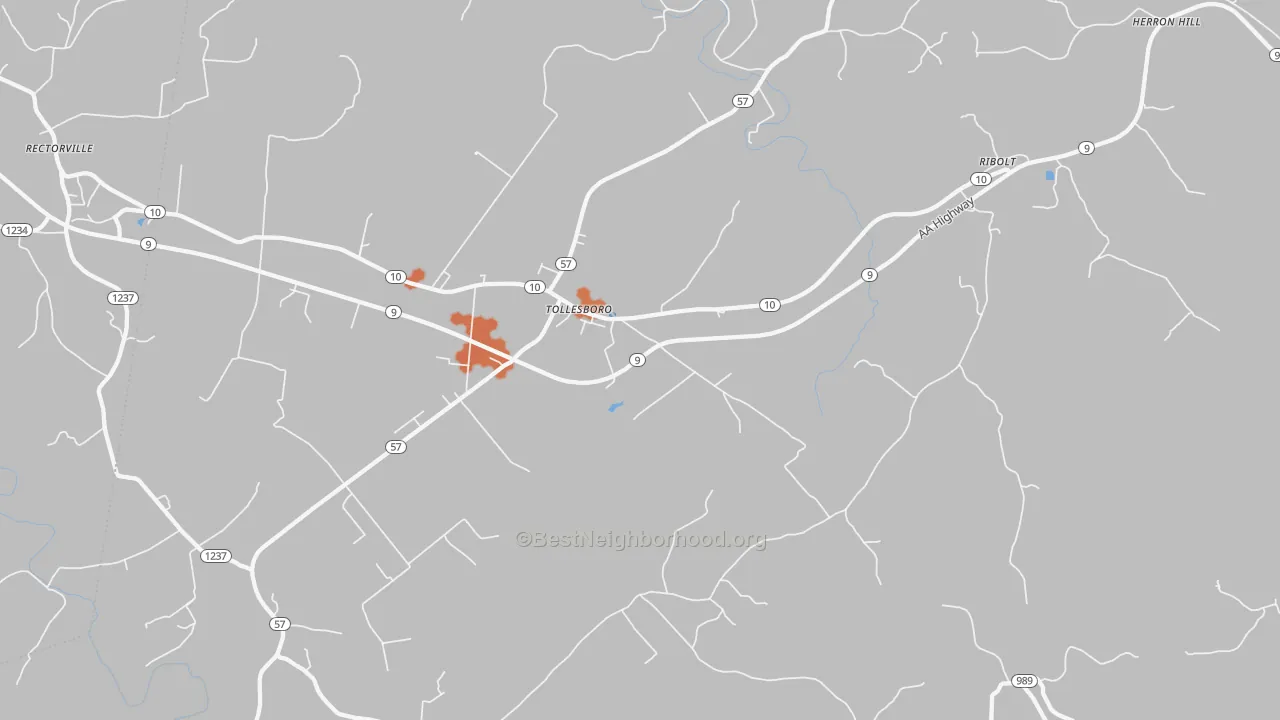 Bike Grade map of Tollesboro, KY