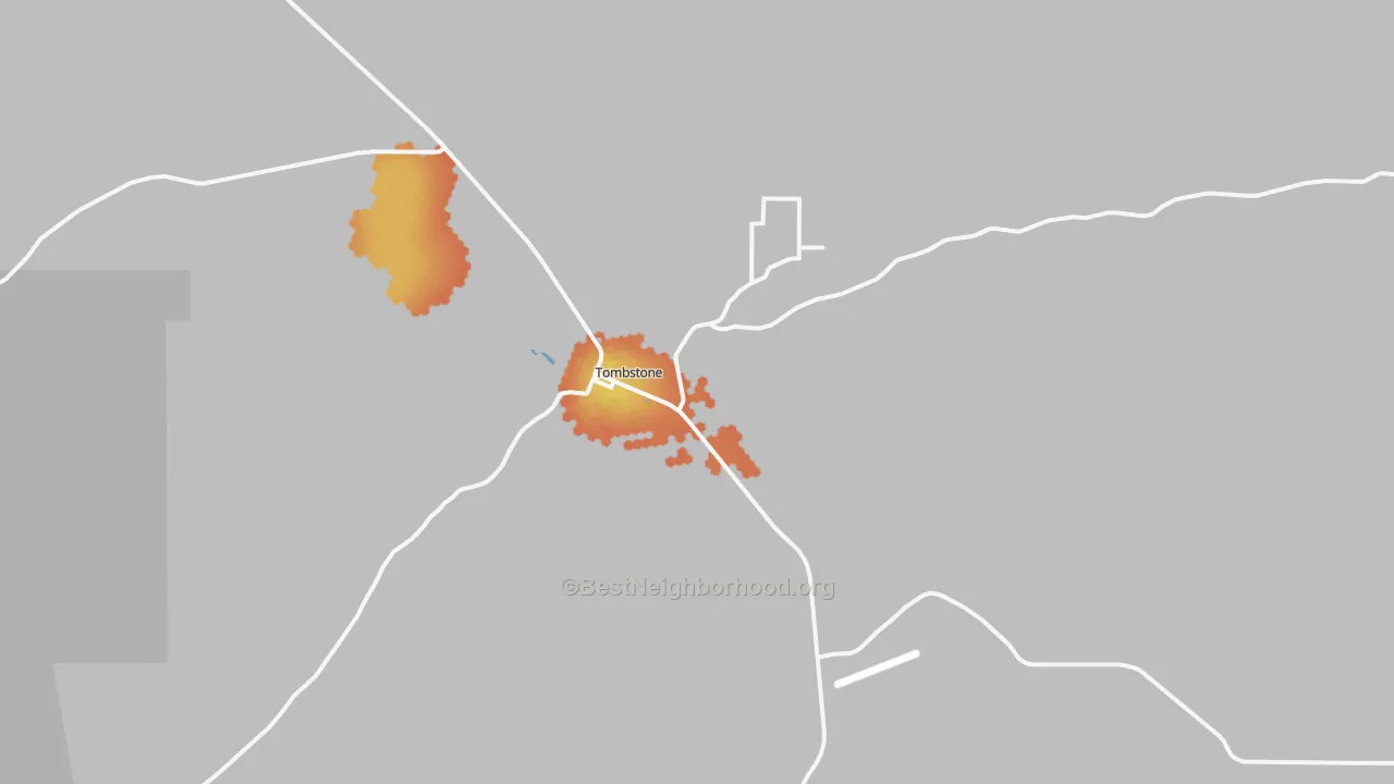 Bike Grade map of Tombstone, AZ