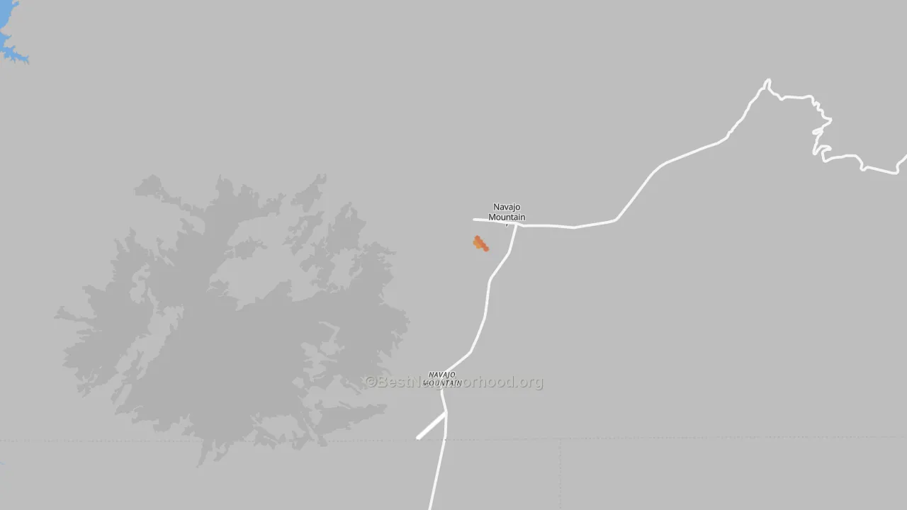 Bike Grade map of Tonalea, UT