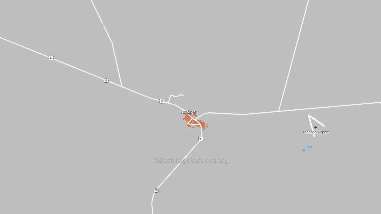 Bike Grade map of Tonopah, NV