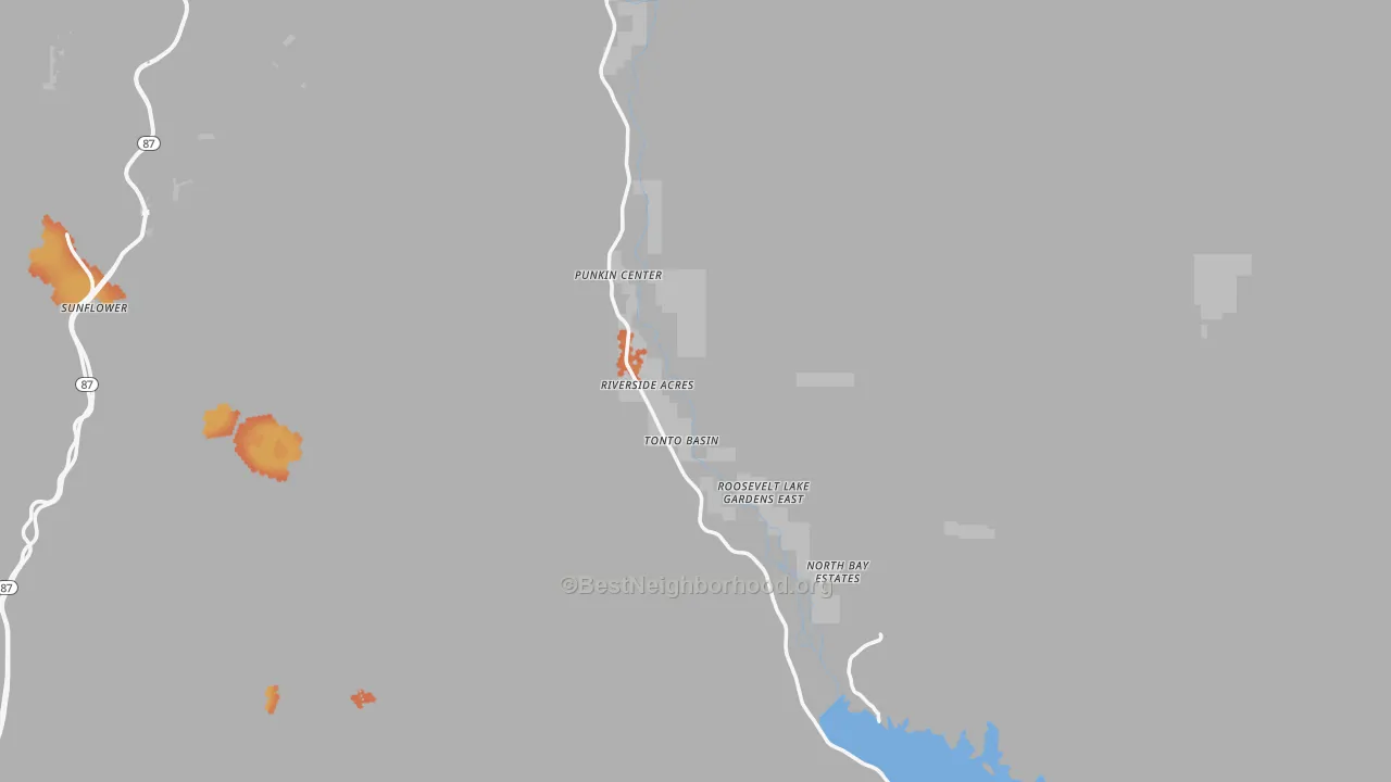Bike Grade map of Tonto Basin, AZ