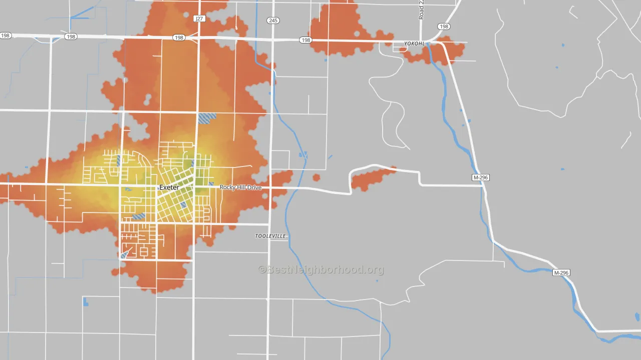 Bike Grade map of Toolville, CA