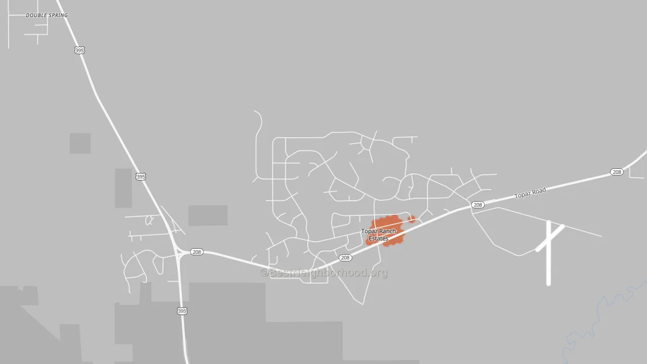 Bike Grade map of Topaz Ranch Estates, NV