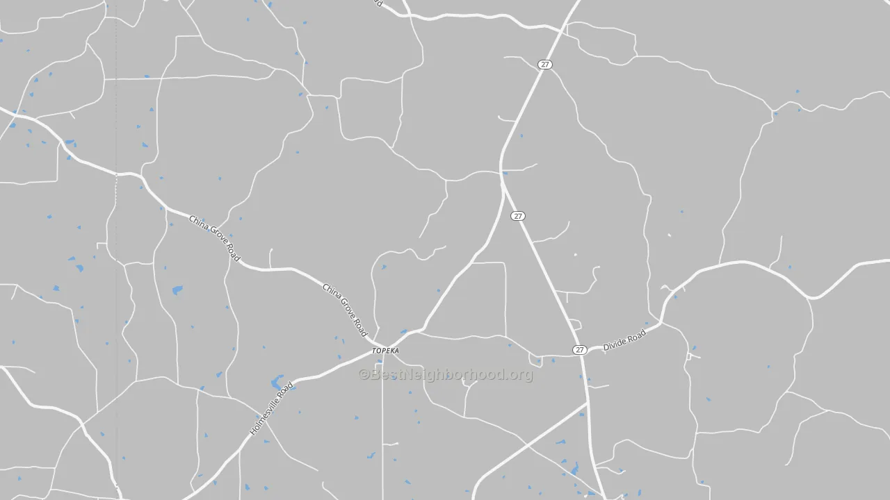 Bike Grade map of Topeka, MS
