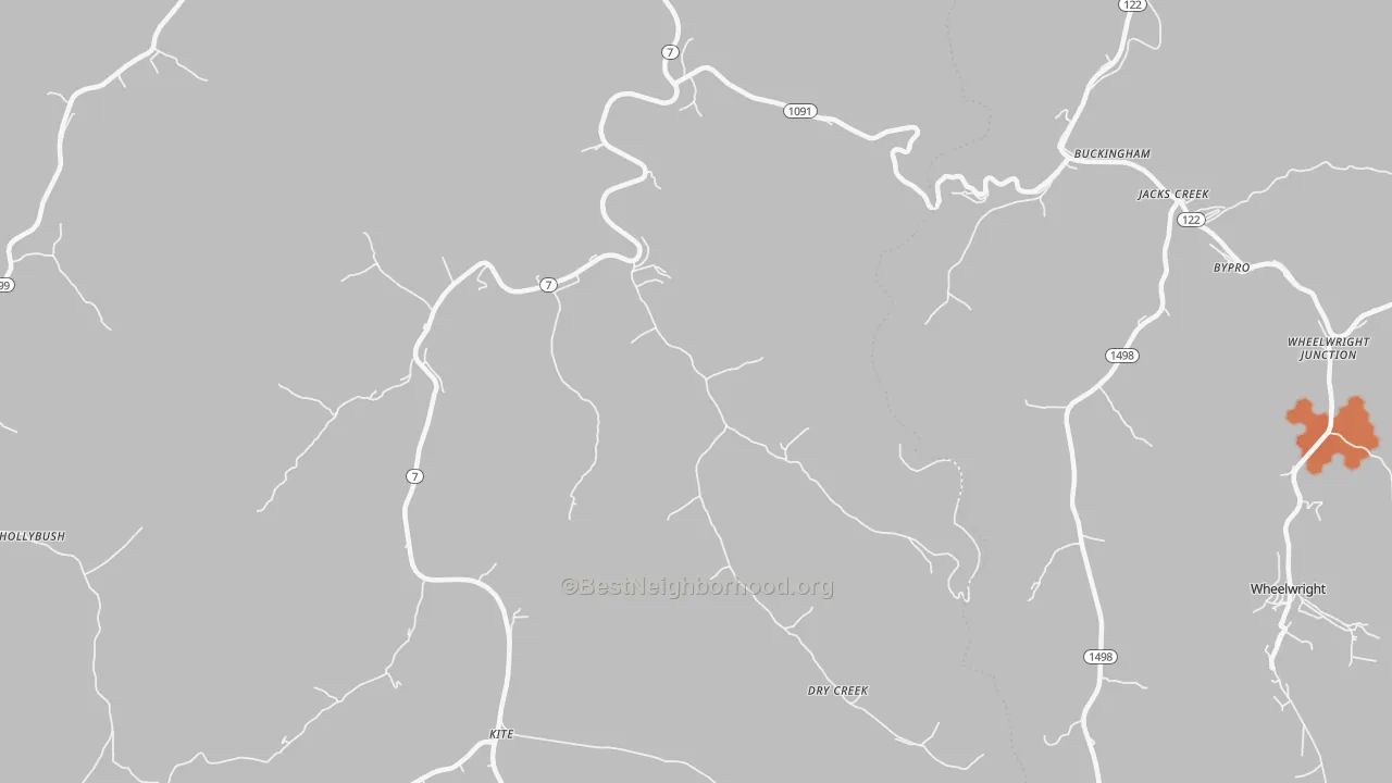 Bike Grade map of Topmost, KY