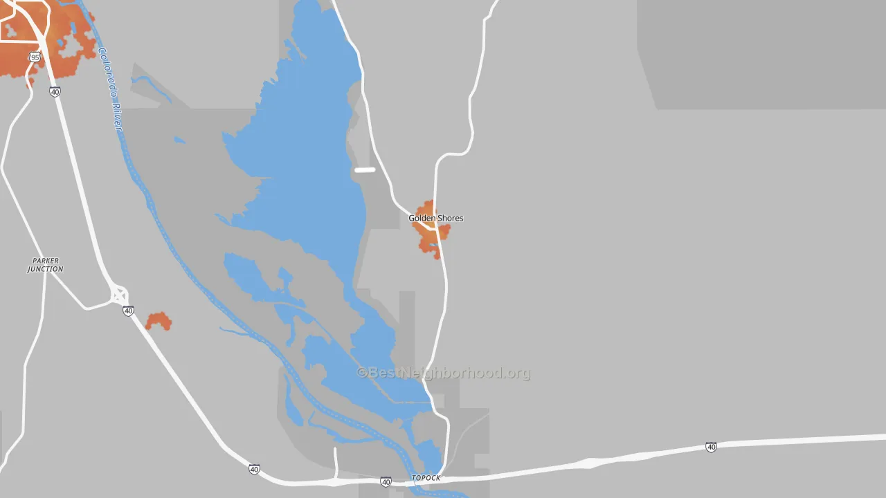 Bike Grade map of Topock, AZ