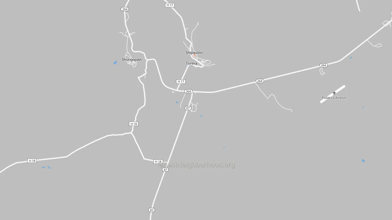 Bike Grade map of Toreva, AZ