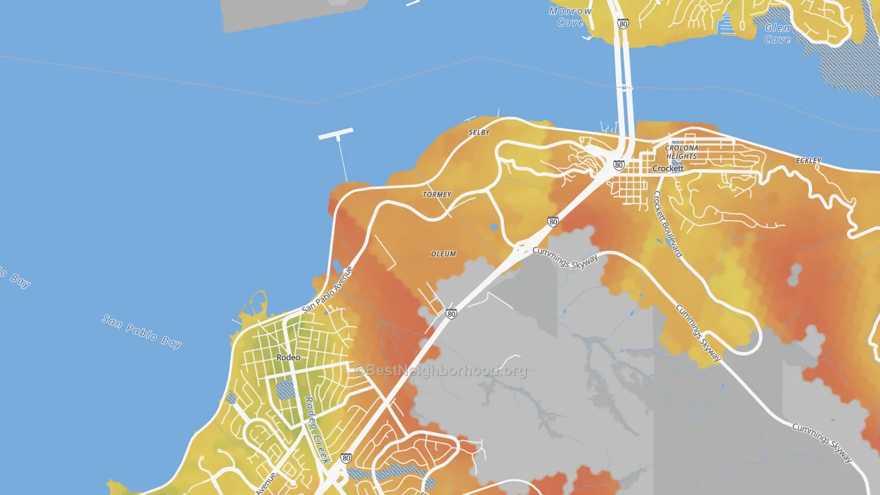 Bike Grade map of Tormey, CA
