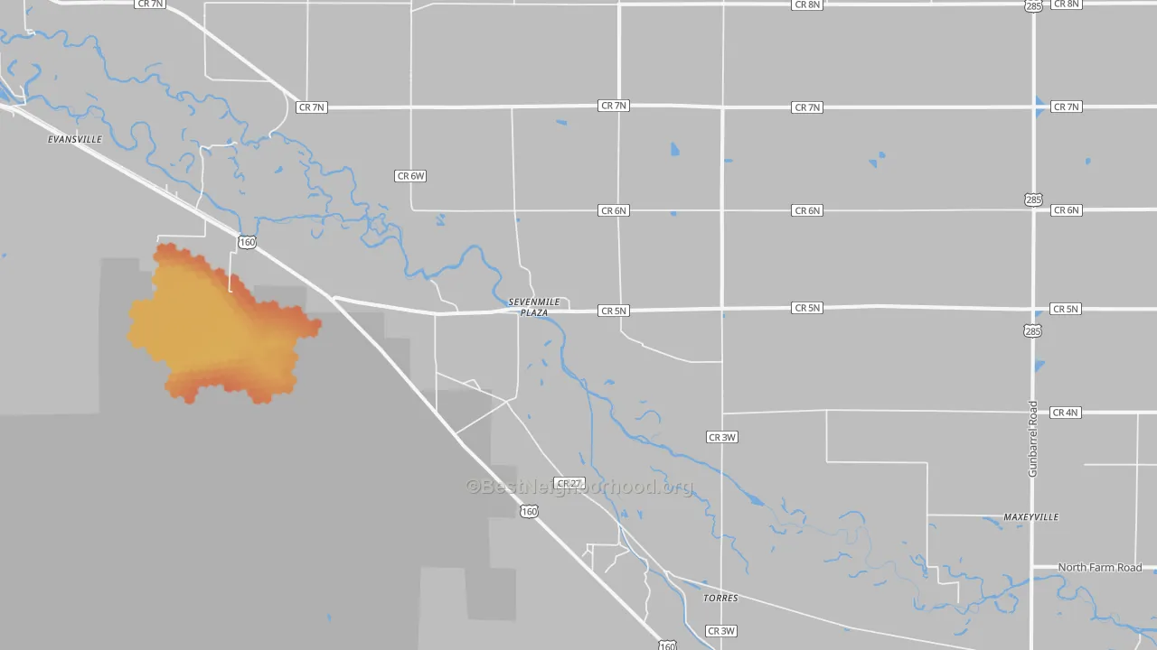 Bike Grade map of Torres, CO