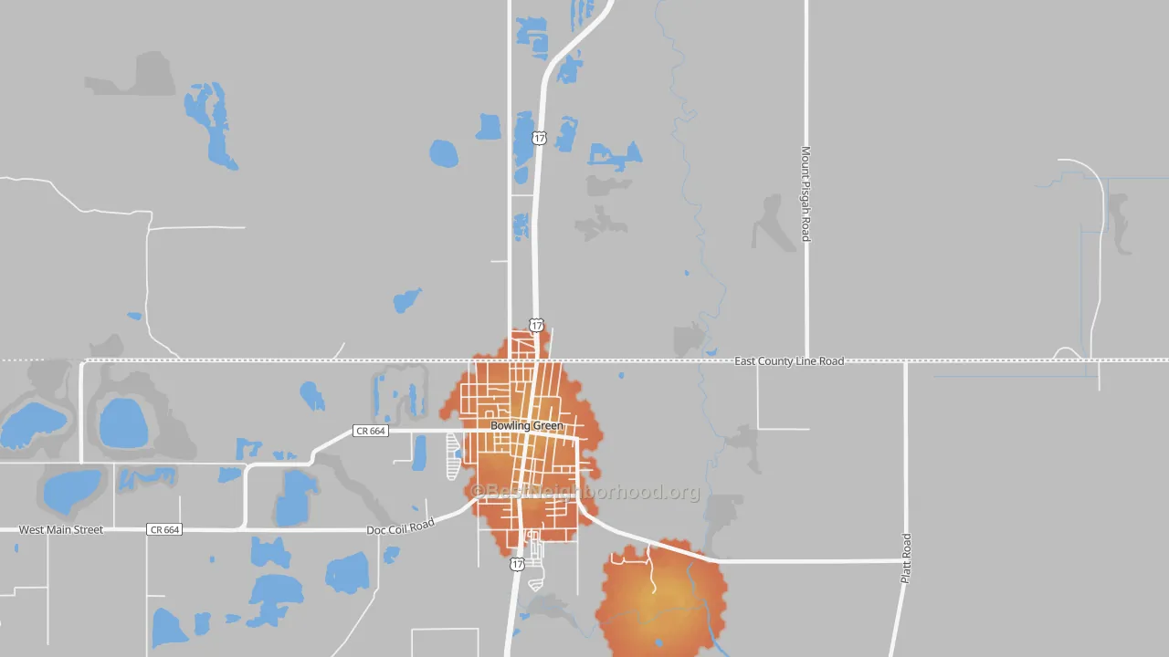 Bike Grade map of Torrey, FL