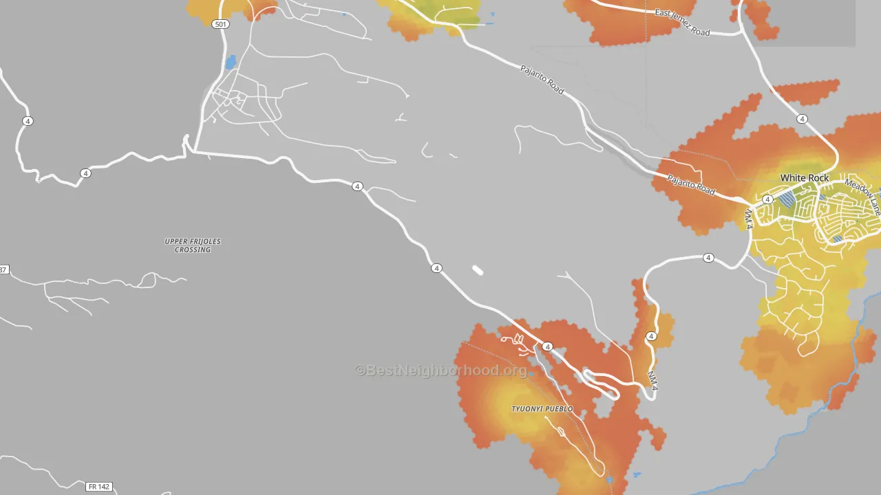 Bike Grade map of Totavi, NM