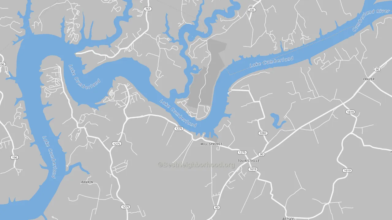 Bike Grade map of Touristville, KY
