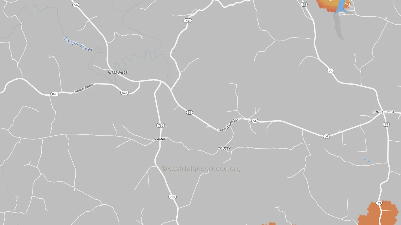 Bike Grade map of Tousey, KY