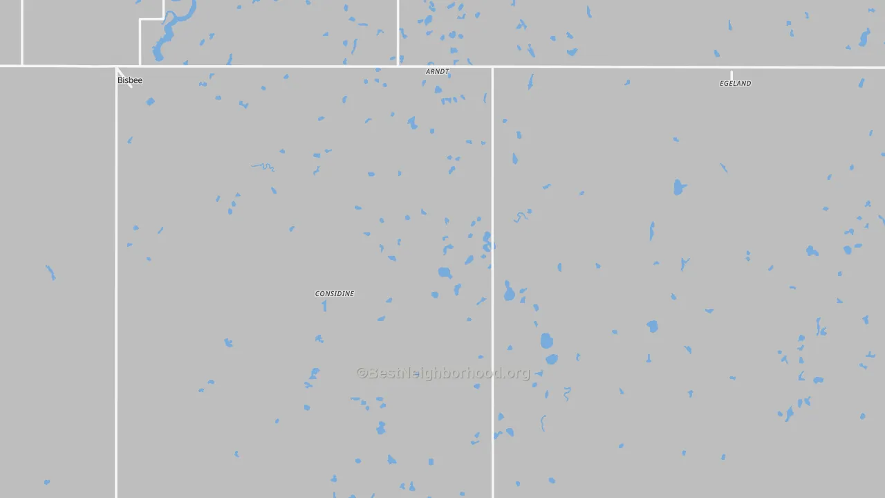 Bike Grade map of Towner County, ND