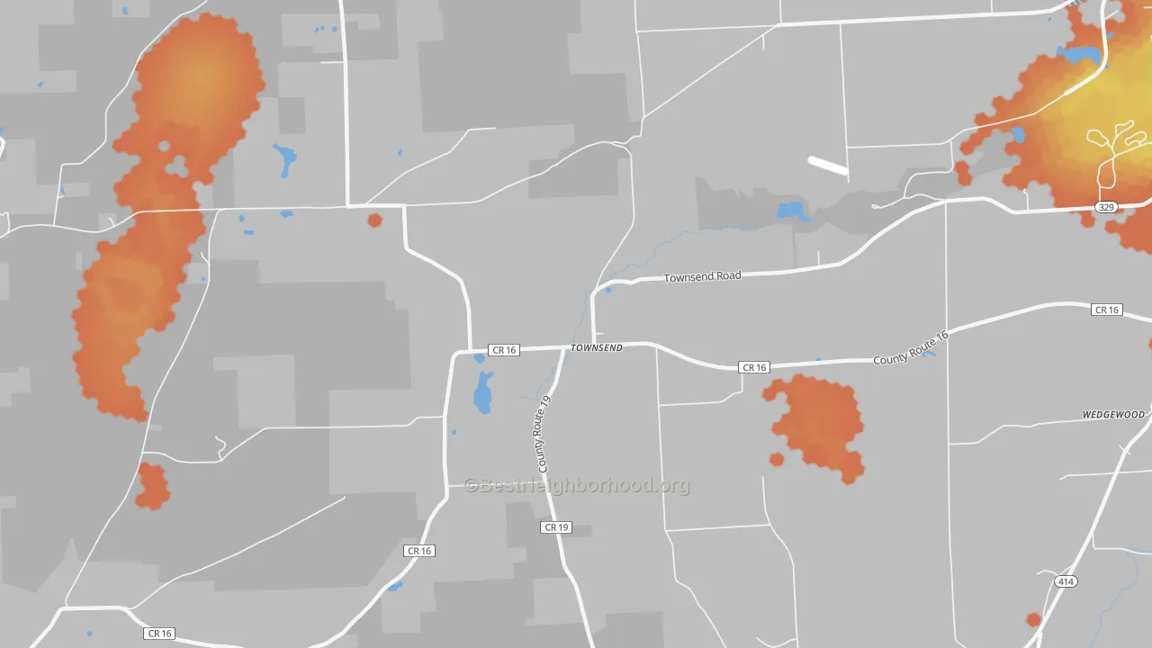Bike Grade map of Townsend, NY