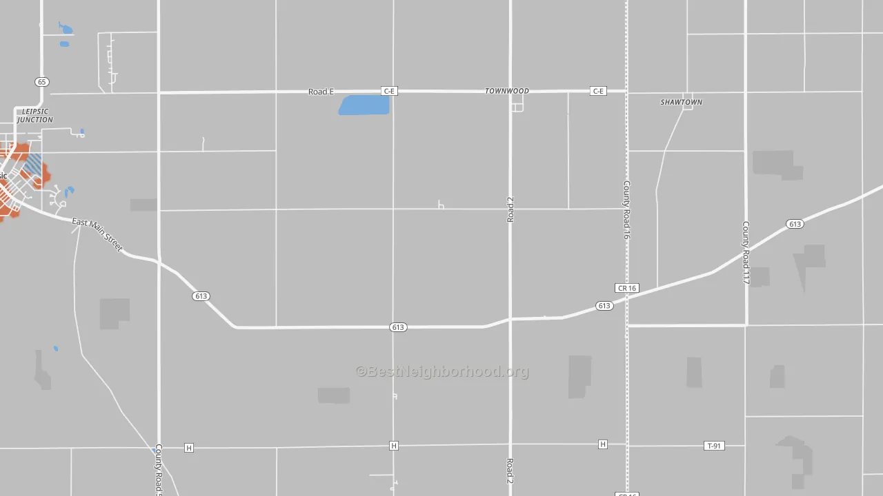 Bike Grade map of Townwood, OH