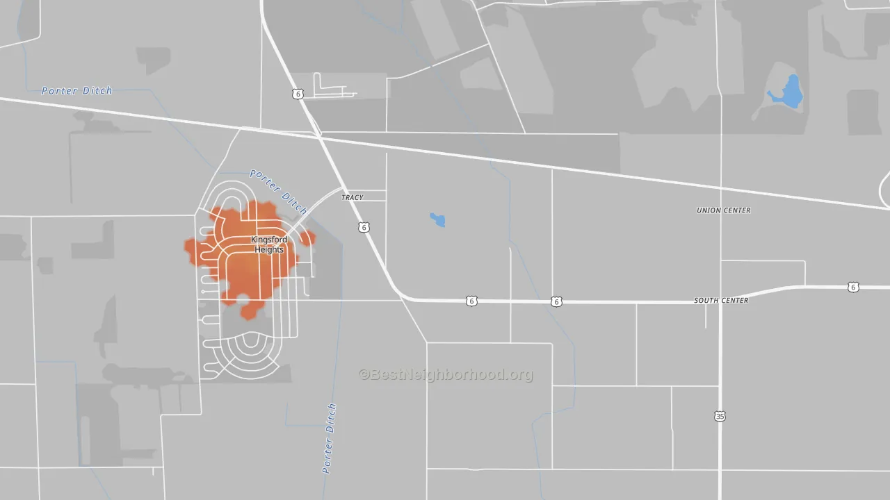 Bike Grade map of Tracy, IN