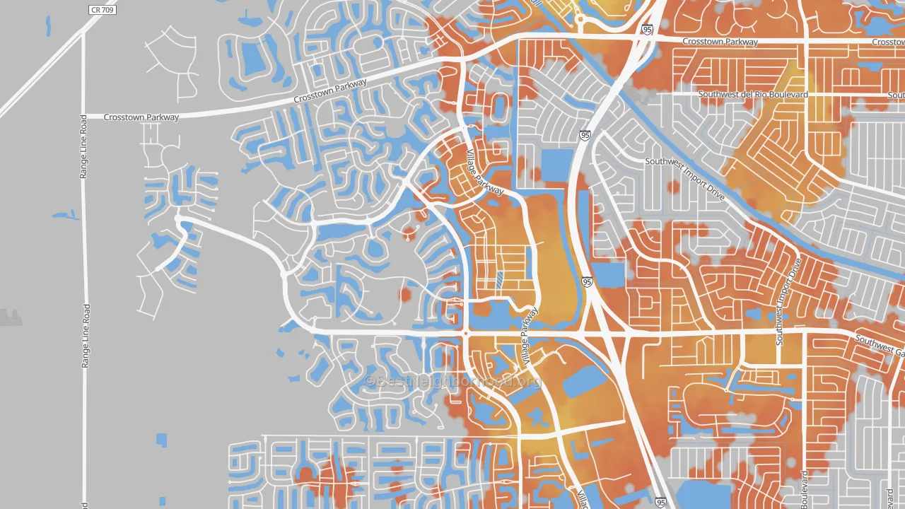 Bike Grade map of Tradition, Port St. Lucie, FL