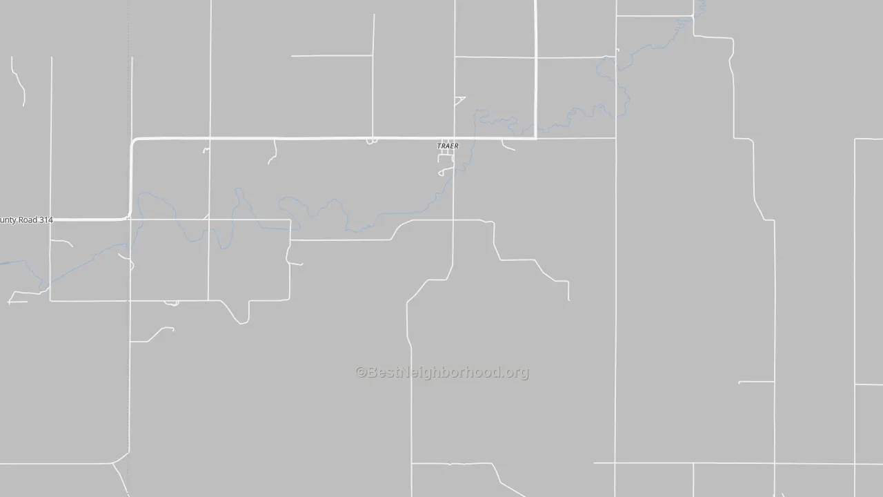 Bike Grade map of Traer, KS